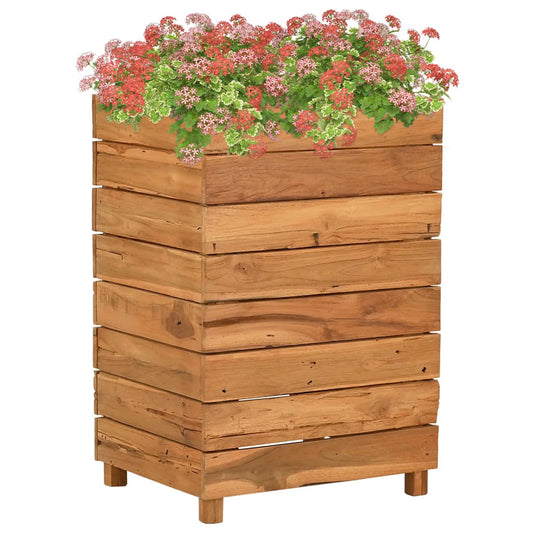 Raised Bed | Natural Teak | Recycled teak wood, steel | Medium
