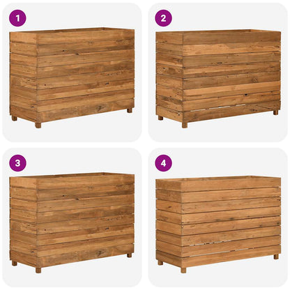 Raised Bed 100x40x72 cm Recycled Teak Wood and Steel