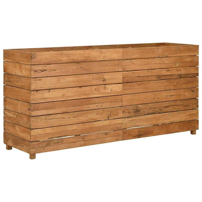 Raised Bed 150x40x72 cm Recycled Teak Wood and Steel