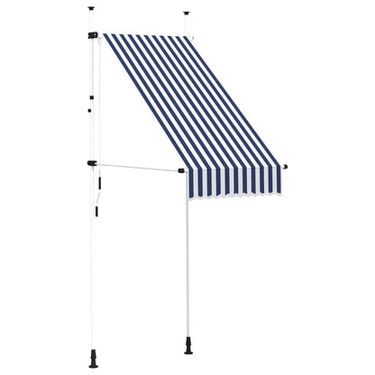 Manual Retractable Awning 100 cm Blue and White Stripes