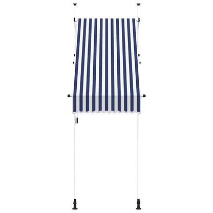 Manual Retractable Awning 100 cm Blue and White Stripes