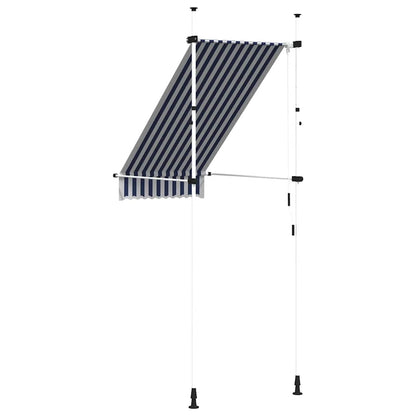 Manual Retractable Awning 100 cm Blue and White Stripes