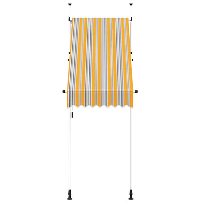 Manual Retractable Awning 100 cm Yellow and Blue Stripes