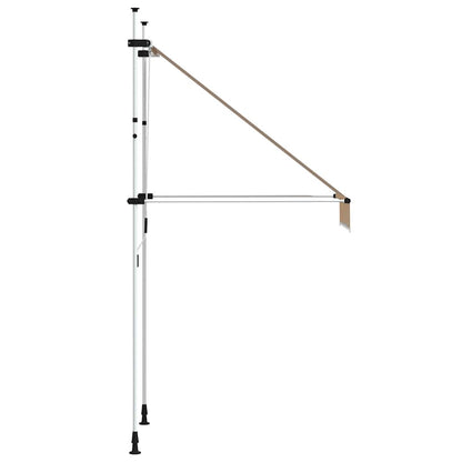 Manual Retractable Awning 100 cm Orange and White Stripes