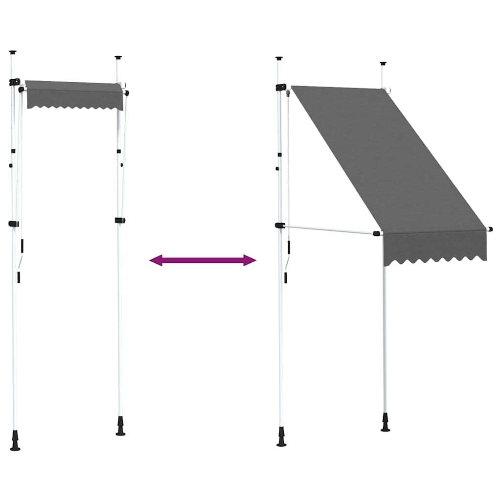 Manual Retractable Awning 100 cm Anthracite