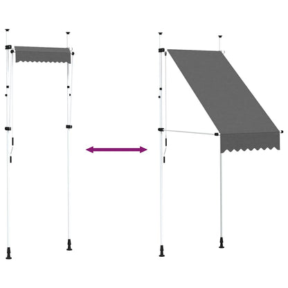 Manual Retractable Awning 100 cm Anthracite