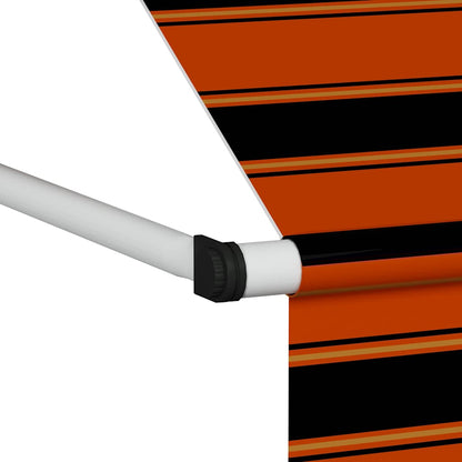 Manual Retractable Awning 100 cm Orange and Brown