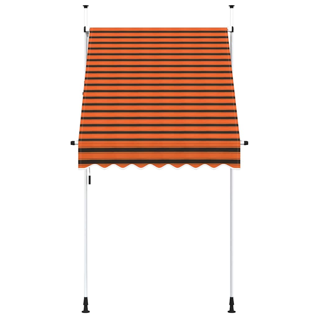 145835 vidaXL Manual Retractable Awning 150 cm Orange and Brown