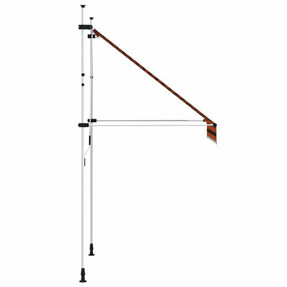145835 vidaXL Manual Retractable Awning 150 cm Orange and Brown