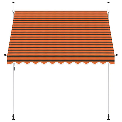 Manual Retractable Awning 250 cm Orange and Brown