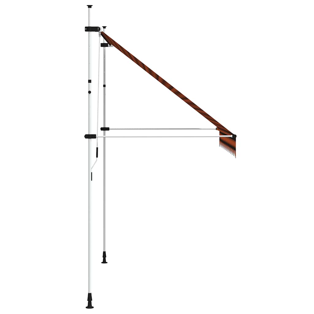 Manual Retractable Awning 250 cm Orange and Brown