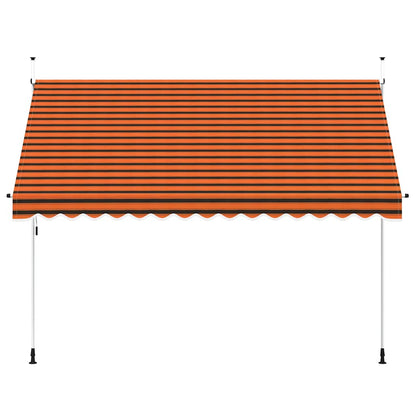 Manual Retractable Awning 350 cm Orange and Brown
