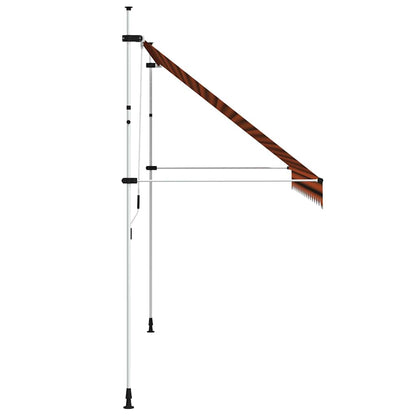 Manual Retractable Awning 350 cm Orange and Brown
