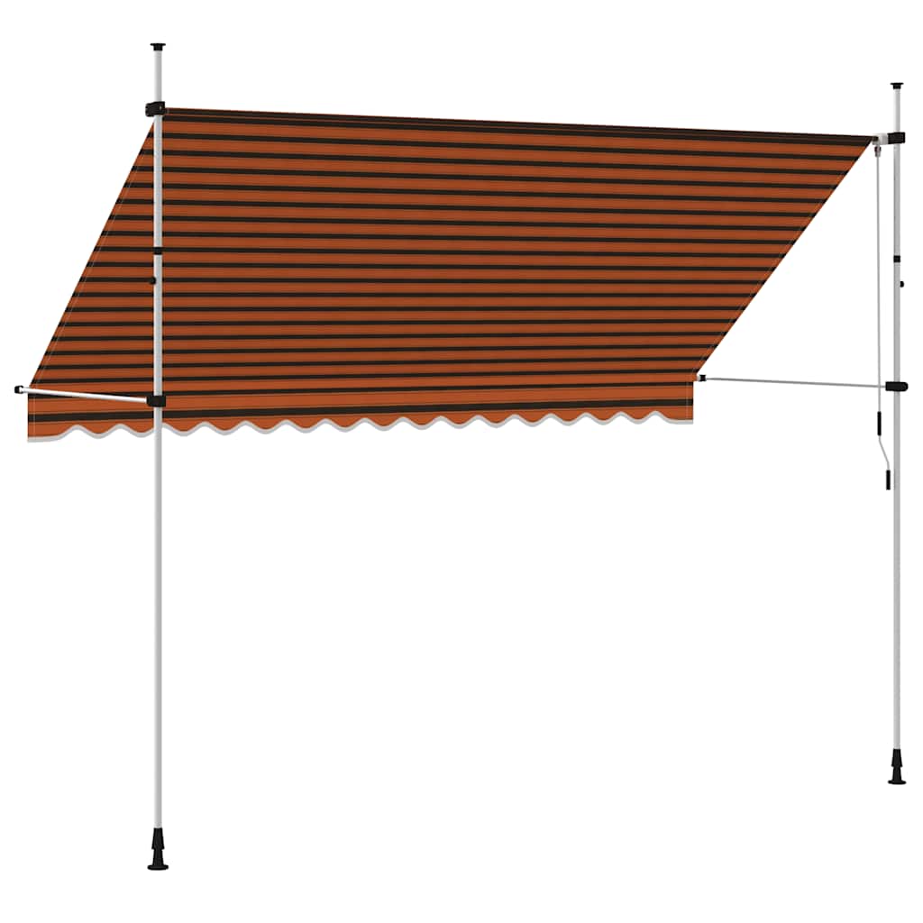 Manual Retractable Awning 350 cm Orange and Brown