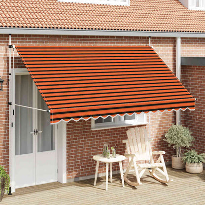 Manual Retractable Awning 350 cm Orange and Brown