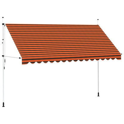 Manual Retractable Awning 400 cm Orange and Brown