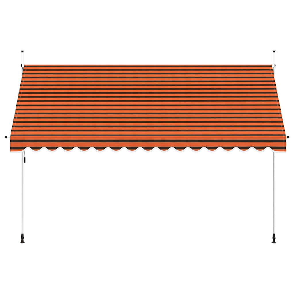 Manual Retractable Awning 400 cm Orange and Brown