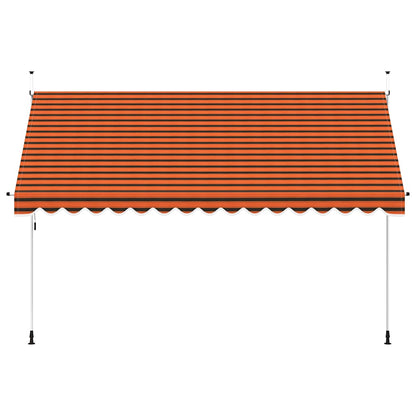 Manual Retractable Awning 400 cm Orange and Brown
