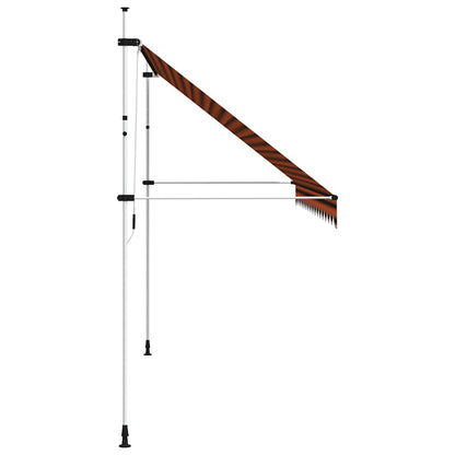 Manual Retractable Awning 400 cm Orange and Brown