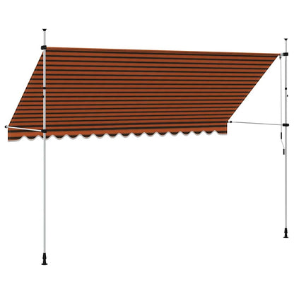 Manual Retractable Awning 400 cm Orange and Brown