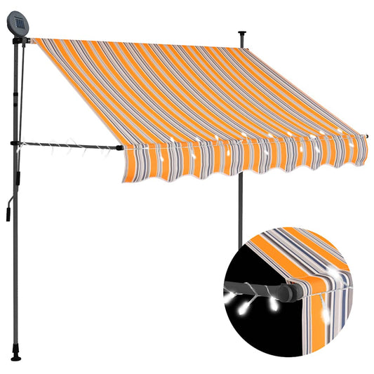 Retractable Awning | Yellow and blue | Fabric, Steel | 150 cm width