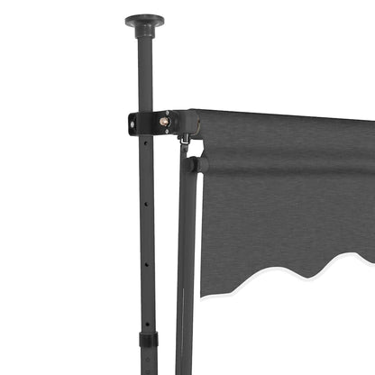 Manual Retractable Awning with LED 350 cm Anthracite