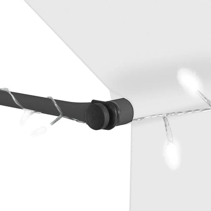 Manual Retractable Awning with LED 400 cm Cream