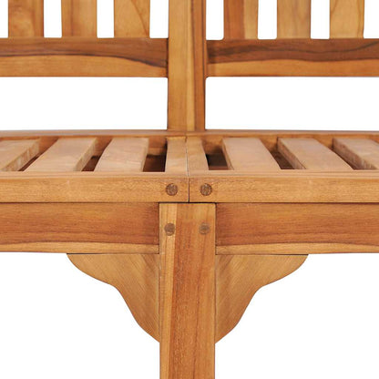 Garden Bench | Natural Teak | Strong Teak Wood | 120 cm long | Durable