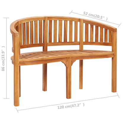Garden Bench | Natural Teak | Strong Teak Wood | 120 cm long | Durable