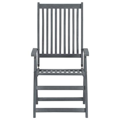 Garden Dining Set | Grey | Solid Acacia Wood | 7 Piece Set | Foldable