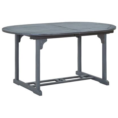 Garden Dining Set | Grey | Solid Acacia Wood | 7 Piece Set | Foldable
