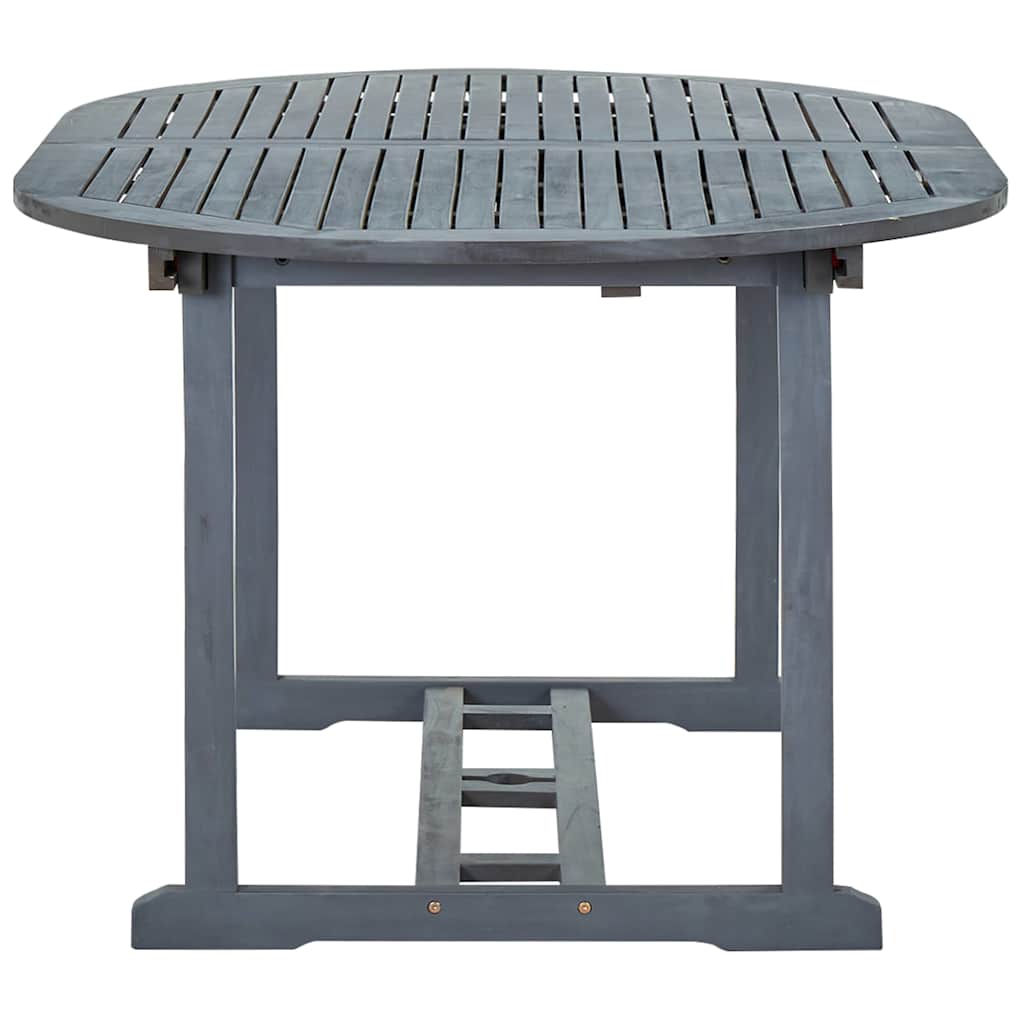 47278 vidaXL 7 Piece Outdoor Dining Set Solid Acacia Wood Grey