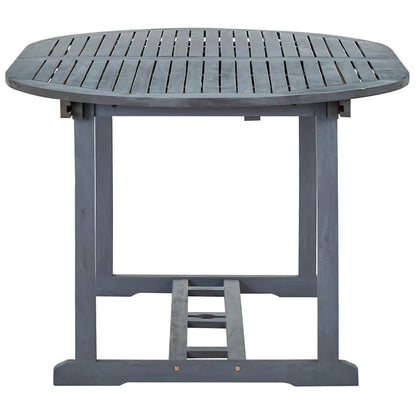47278 vidaXL 7 Piece Outdoor Dining Set Solid Acacia Wood Grey