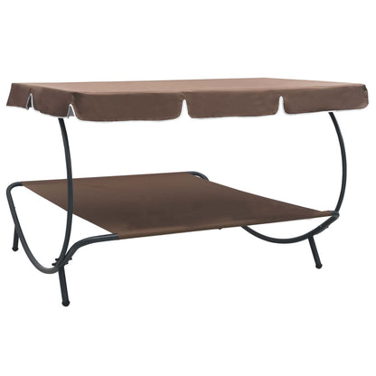 Sun Lounger | Brown | Oxford fabric | Double | Durable | Chaise Lounge