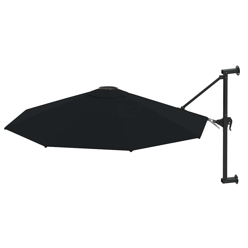 Parasol | Black | Polyester, Metal | Large | Tiltable | Parasol