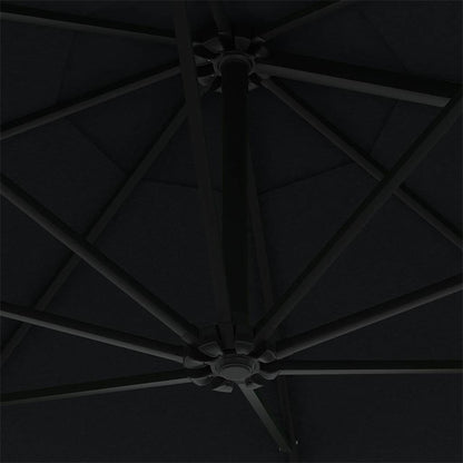 Parasol | Black | Polyester, Metal | Large | Tiltable | Parasol