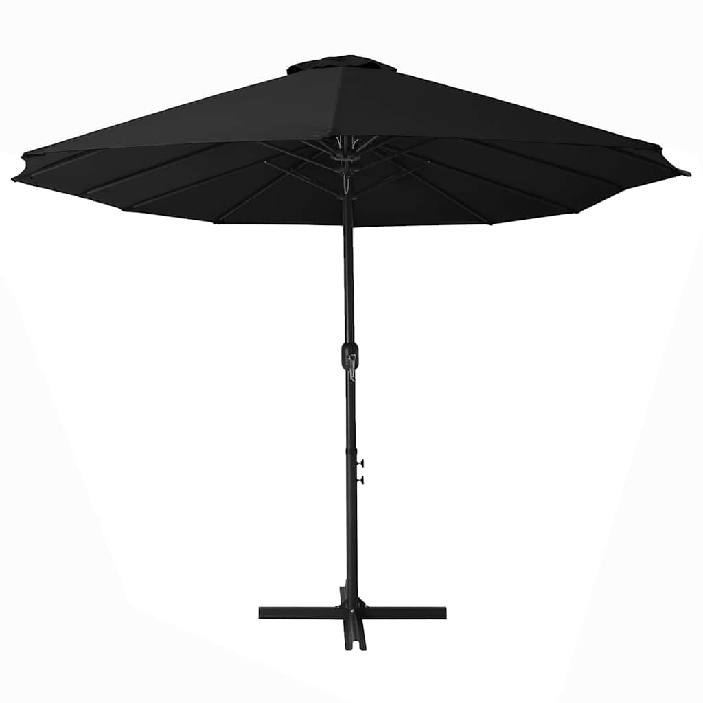 47302 vidaXL Outdoor Parasol with Aluminium Pole 460x270 cm Black