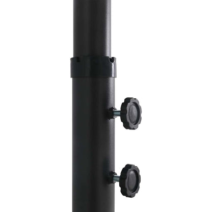 47302 vidaXL Outdoor Parasol with Aluminium Pole 460x270 cm Black