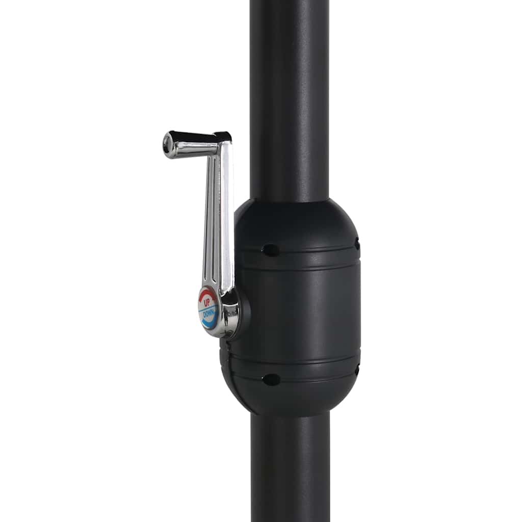 47302 vidaXL Outdoor Parasol with Aluminium Pole 460x270 cm Black