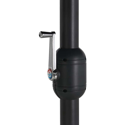 47302 vidaXL Outdoor Parasol with Aluminium Pole 460x270 cm Black