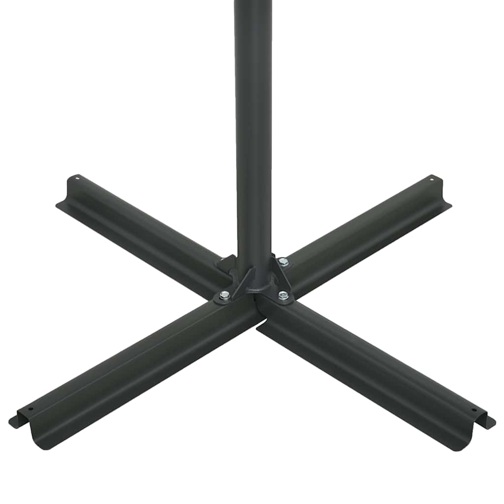 47302 vidaXL Outdoor Parasol with Aluminium Pole 460x270 cm Black