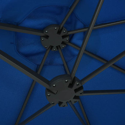 Garden Parasol | Blue | Polyester fabric, Aluminium pole and ribs | Large