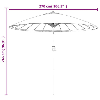 Garden Parasol with Aluminium Pole 270 cm Green