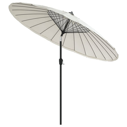 Garden Parasol with Aluminium Pole 270 cm Sand White