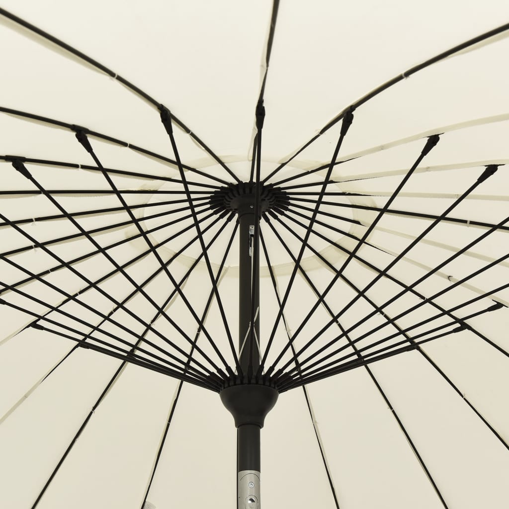 Garden Parasol with Aluminium Pole 270 cm Sand White