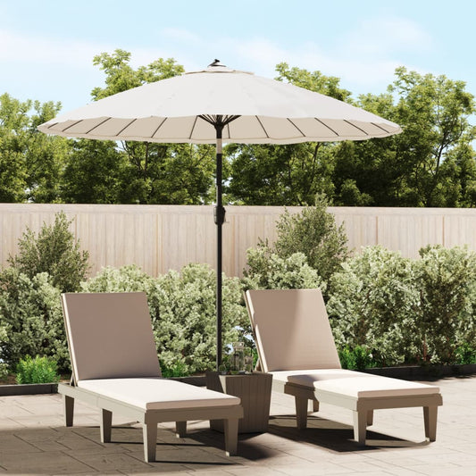Garden Parasol with Aluminium Pole 270 cm Sand White