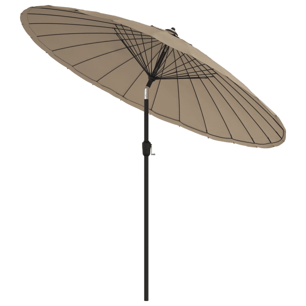 Garden Parasol with Aluminium Pole 270 cm Taupe
