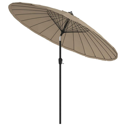 Garden Parasol with Aluminium Pole 250 cm Taupe