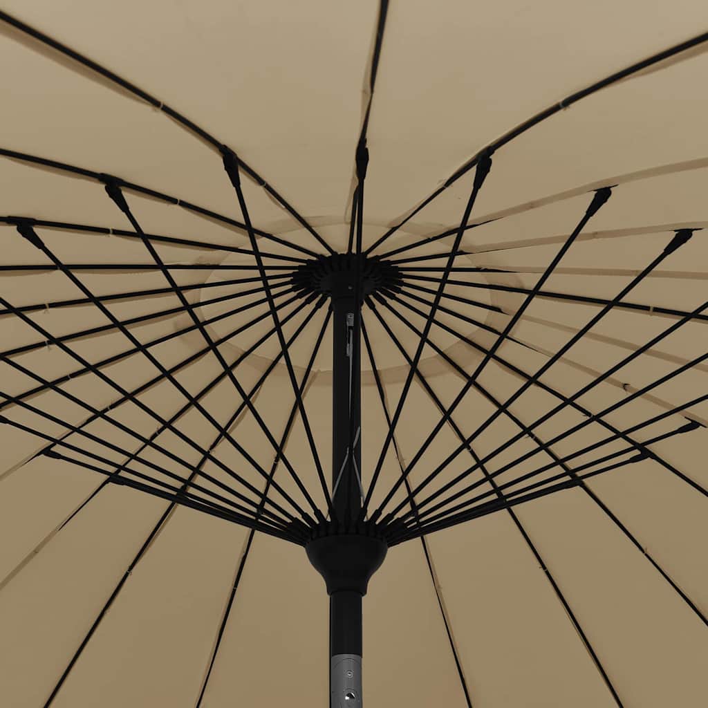 Garden Parasol with Aluminium Pole 250 cm Taupe