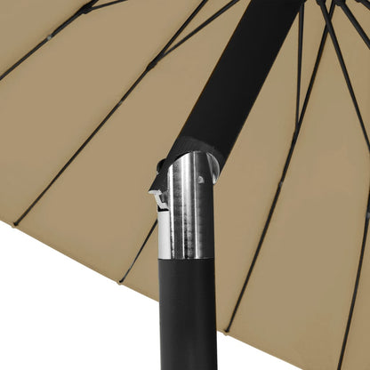Garden Parasol with Aluminium Pole 270 cm Taupe